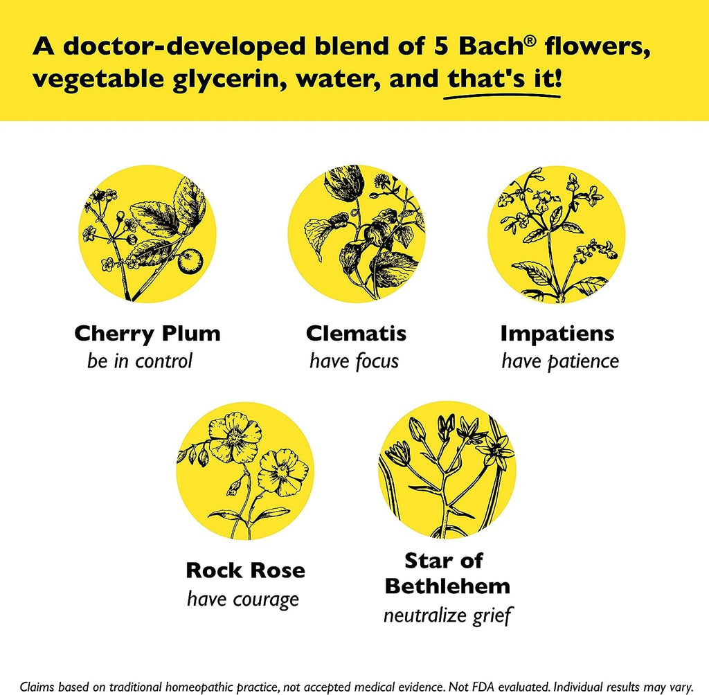 Bach RESCUE Remedy Dropper 20mL Bundle, Non-Alcohol Formula, Natural Stress Relief, Homeopathic RESCUEBuy Supplements Australia