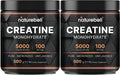 NatureBell 2 Pack Creatine Monohydrate Powder 500 Grams, 5000mg Per Serving