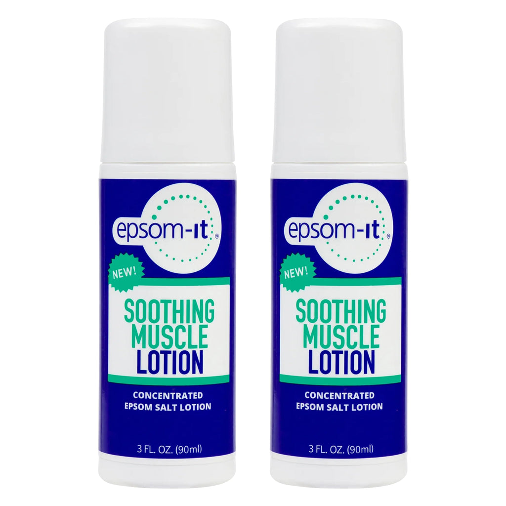 EPSOM-IT Soothing Muscle Lotion - Roll On Epsom Salt Lotion with Arnica for Muscle Stiffness, Leg, Knees and Feet Discomfort, Topical Magnesium Cream, 3oz, 2-Pack EPSOM-ITBuy Supplements Australia