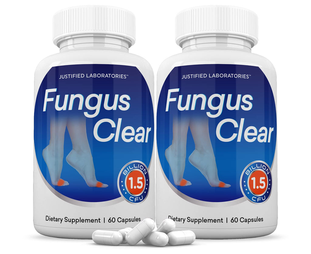 Justified Laboratories (2 Pack) Fungus Clear 1.5 Billion CFU Probiotic Pills 120 Capsules Justified LaboratoriesBuy Supplements Australia