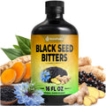 Black Seed Oil Bitters Liquid - Premium Herbal Blend with Black Seed Extract, Curcumin (Turmeric Extract), Ashwagandha, Elderberry, Probiotics, Vitamin C, Zinc...16 fl oz | Natural Botanical Blend NutraPeaksBuy Supplements Australia