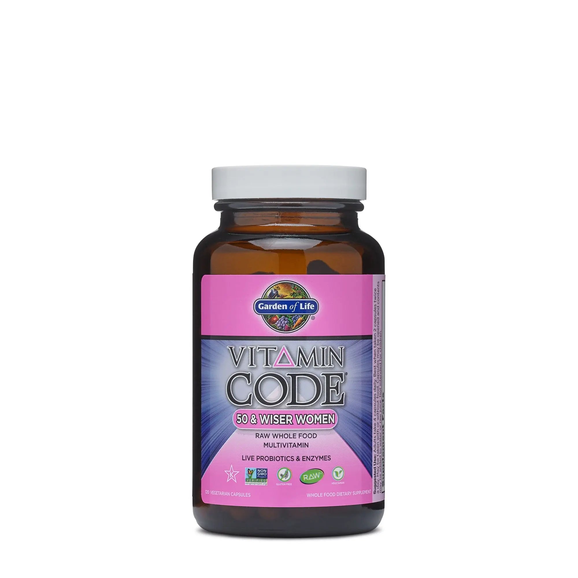 Vitamin Code 50 & Wiser Women Formula 120 VegiCapsules Garden of LifeBuy Supplements Australia