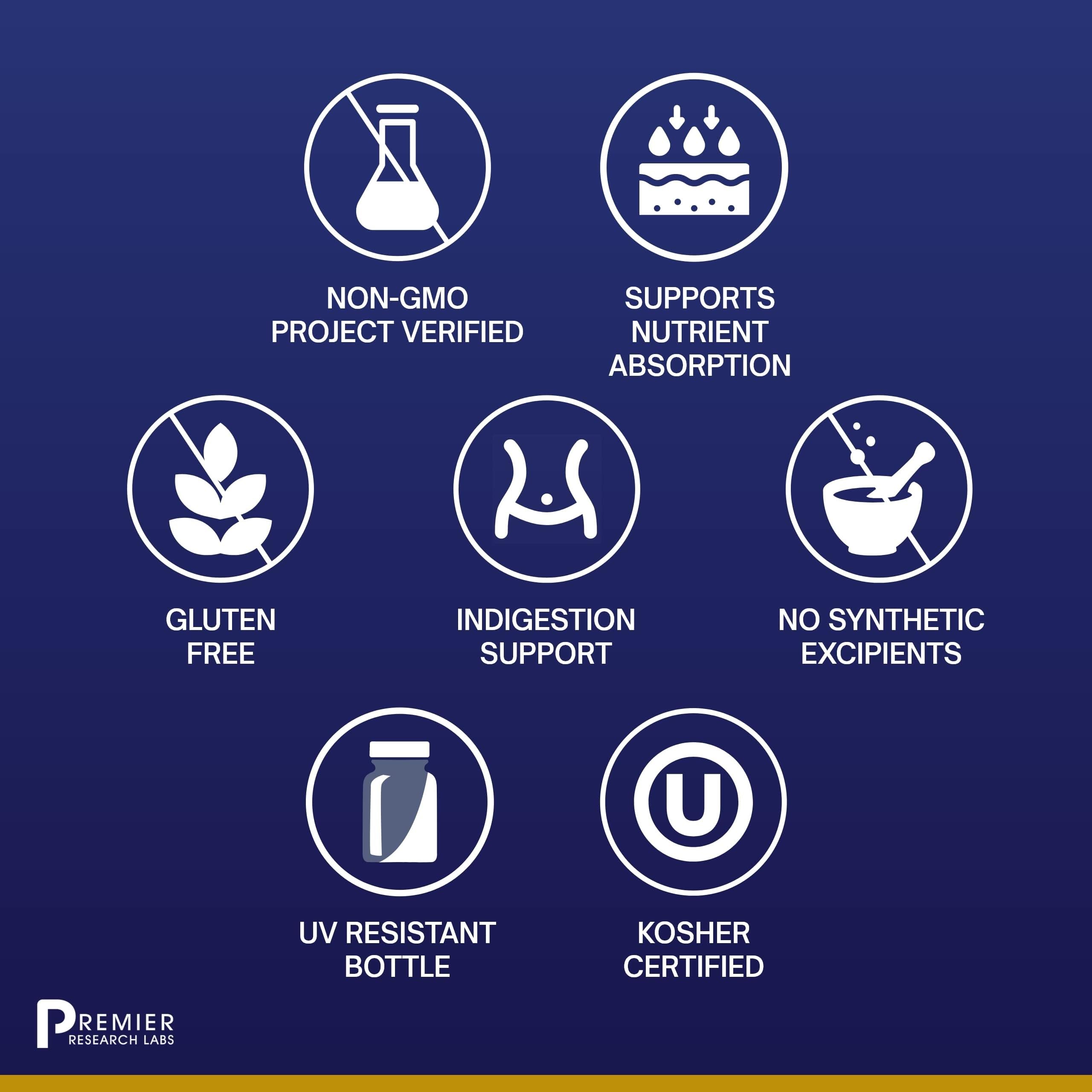 Premier Research Labs Premier HCL - Betaine HCL, Betaine Hydrochloride Supplement for Optimal Digestive Function, Nutrient Absorption, Betaine-HCL for Low Stomach Acid- 90 Vegetarian Capsules Premier Research LabsBuy Supplements Australia