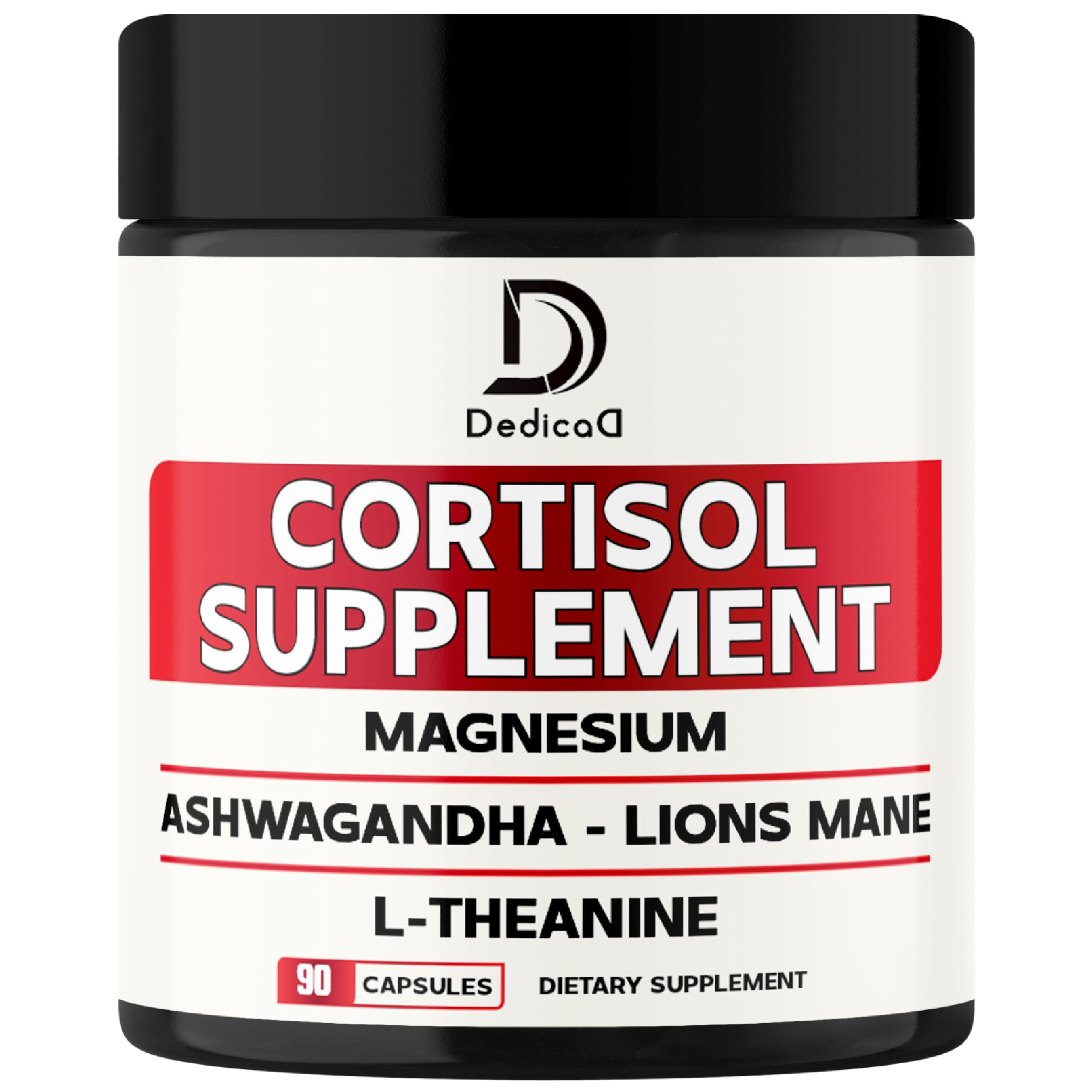 DEDICAD 9in1 Cortisol Supplement - Ashwagandha and Magnesium Glycinate and Chelate - Brain Health & Restful Night & Mood Balance - 90 Capsules Supply 45 Days DEDICAD buy supplements Au
