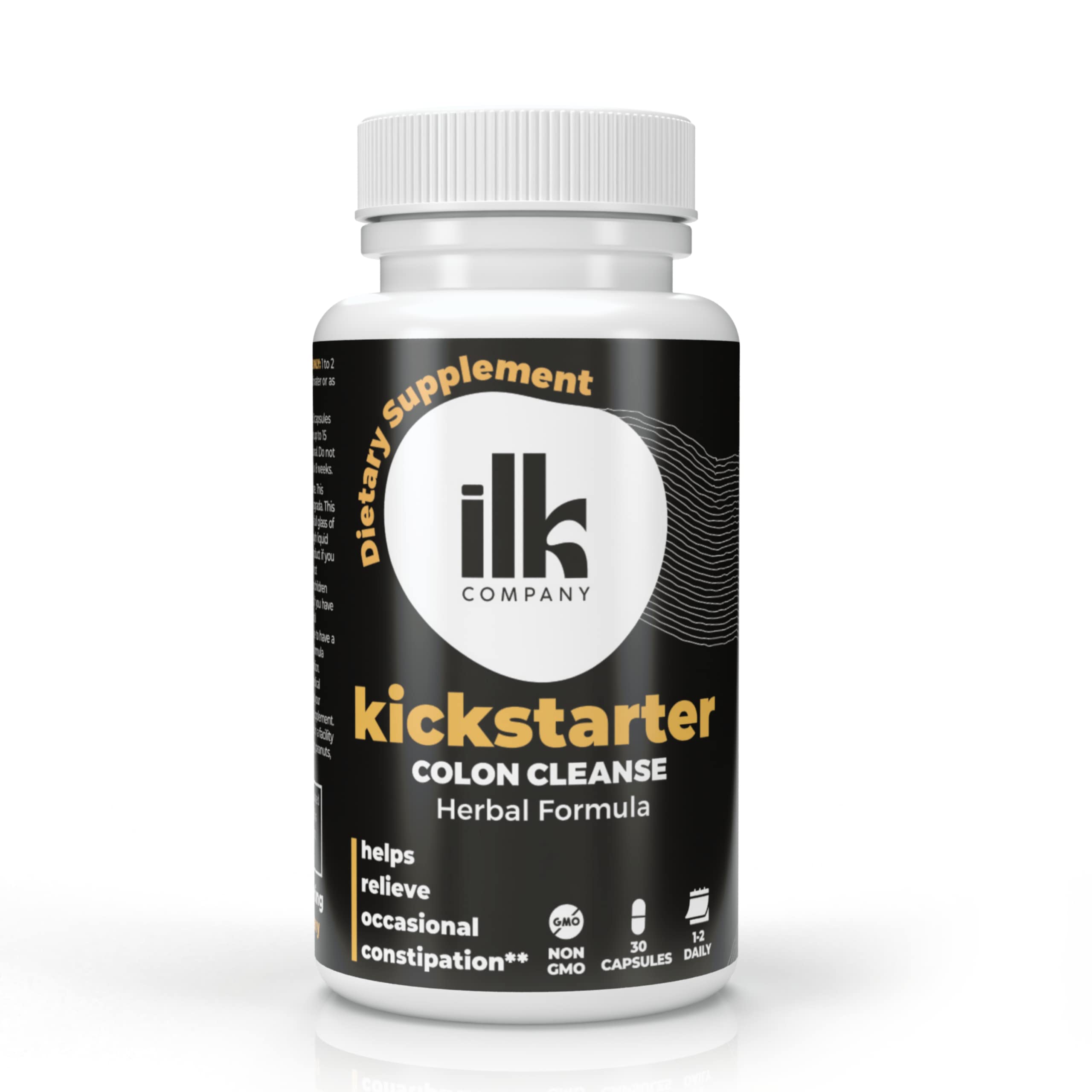ILK COMPANY Made in USA Herbal Colon Cleanse Capsules - Non GMO - Gluten Free Capsules