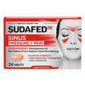 Sudafed PE Sinus Pressure + Pain Relief Tablets, Maximum Strength, Non-Drowsy, OTC Sinus Relief Medicine with Acetaminophen Pain Reliever & Phenylephrine HCl Nasal Decongestant, 24 ct Sudafed buy supplements Au