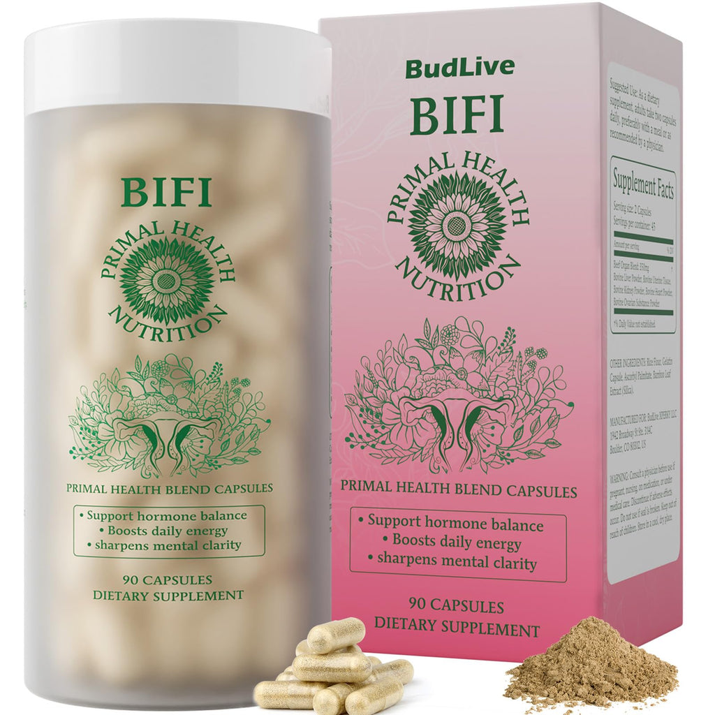 BudLive Beef Organ Supplement for Women – 100% Grass-Fed & Pasture Raised [Ovary, Liver, Spleen, Kidney & Heart] Primal Nutrition for Hormone Support, Energy & Wellness, 90 Capsules BudLiveBuy Supplements Australia