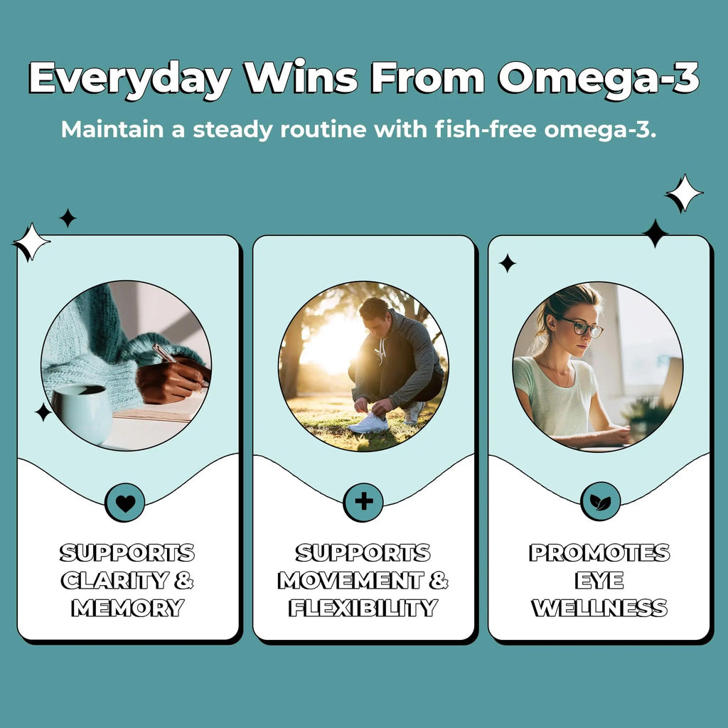 Future Kind Omega-3 Supplement for Clarity, Memory, and Mobility Comfort, 2 Months Supply of Citrus-Scented Softgels with EPA and DHA, Vegan Omega-3 Supplement from Algae, Carrageenan Free, 60 Count Future Kind buy supplements Au