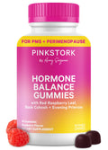 Pink Stork Hormone Balance Gummies for Women – PMS, Menopause & Estrogen Support – Mood, Bloating, Hot Flashes & Energy – Red Raspberry Leaf, Black Cohosh, Primrose – 60 Vegan Gummies Pink StorkBuy Supplements Australia