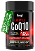 CoQ10 400mg Softgels - High Absorption Co Q10, 400mg Softgels for Heart Health & Energy Production - Enhanced Co Q 10 Supplement with Antioxidants and Flaxseed Oil - CoQ10 400 mg per Serving JOYLI NutritionBuy Supplements Australia