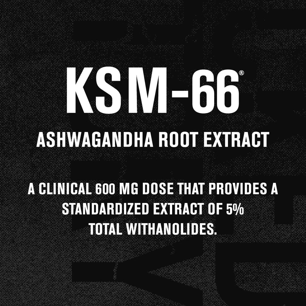 Jacked Factory Ashwagandha Root Extract (KSM-66 Ashwagandha) w/ 5% Withanolides - Supplement for Natural Stress Relief, Cognitive Function, Vitality, and Mood Support - 60 Veggie Capsules Jacked FactoryBuy Supplements Australia