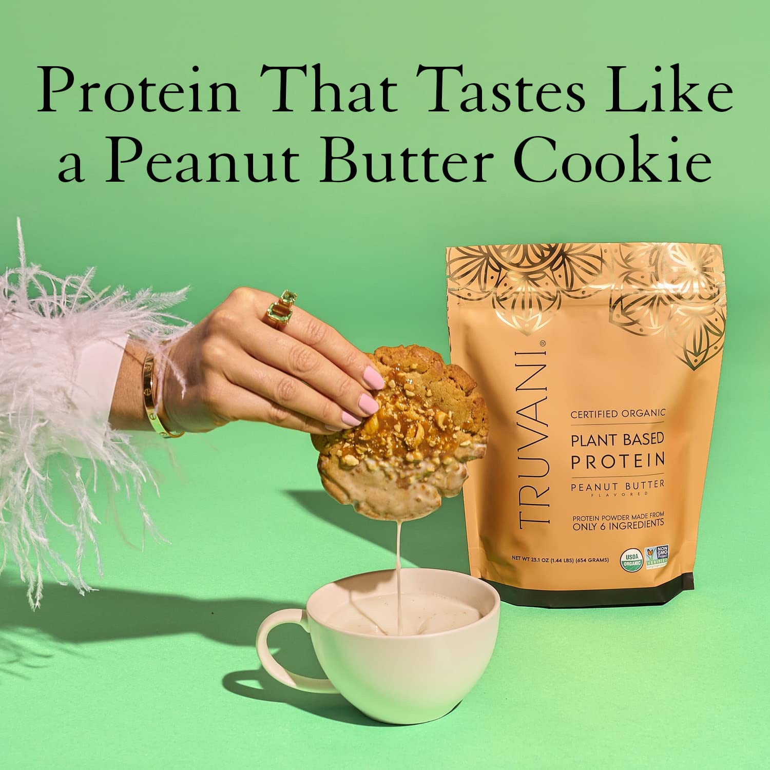 Truvani Organic Vegan Protein Powder Peanut Butter - 20g of Plant Based Protein, Powder TruvaniBuy Supplements Australia