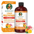 Liquid Multivitamin for Hair Growth | Biotin 10000mcg | Hair & Skin Support Supplement | Clinically Tested for Thicker Hair & Skin Elasticity HOWEEJET