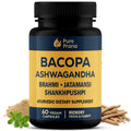 Pure Prana Ayurvedic Brain Supplement Capsules with Brahmi, Ashwagandha & Gotu Kola - Plant-Based Nootropic Cognitive Wellness Formula for Daily Focus - Vegan Clarity for Men Women - 60 Capsules Pure PranaBuy Supplements Australia