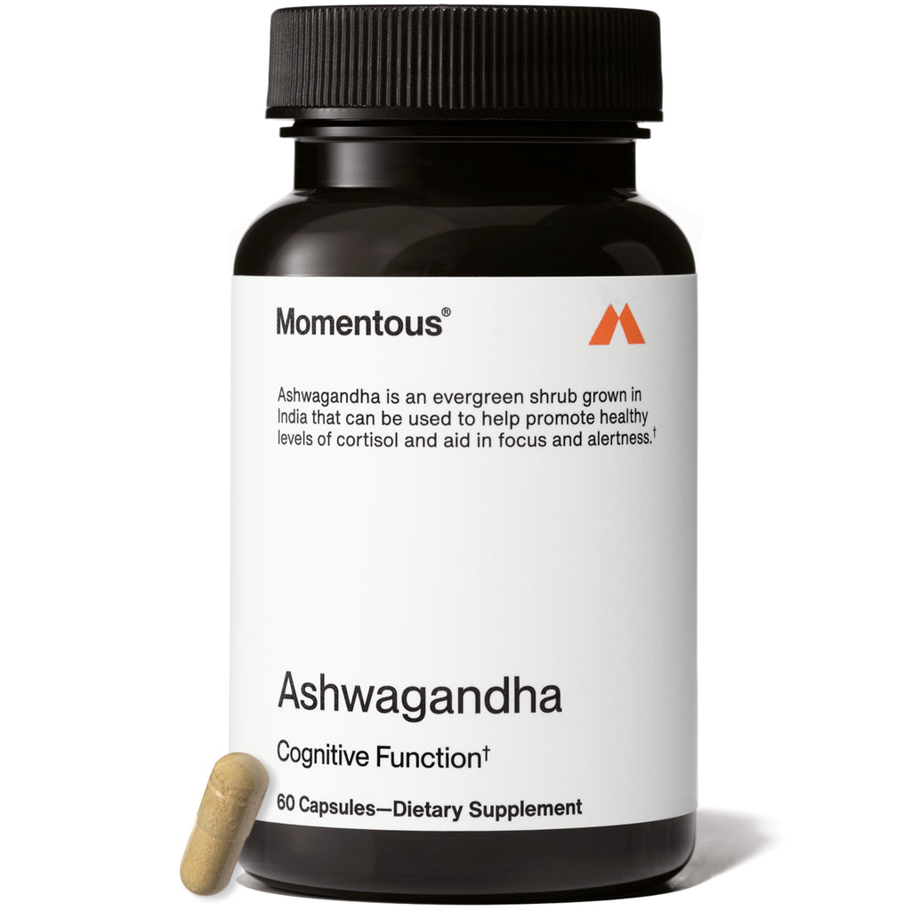 Momentous Ashwagandha Supplement - 300 mg NooGandha Ashwagandha Extract - Cognitive Performance, Alertness, & Focus Support - NSF Certified for Sport - Vegan - GMO- & Gluten-Free - 60 Servings MomentousBuy Supplements Australia