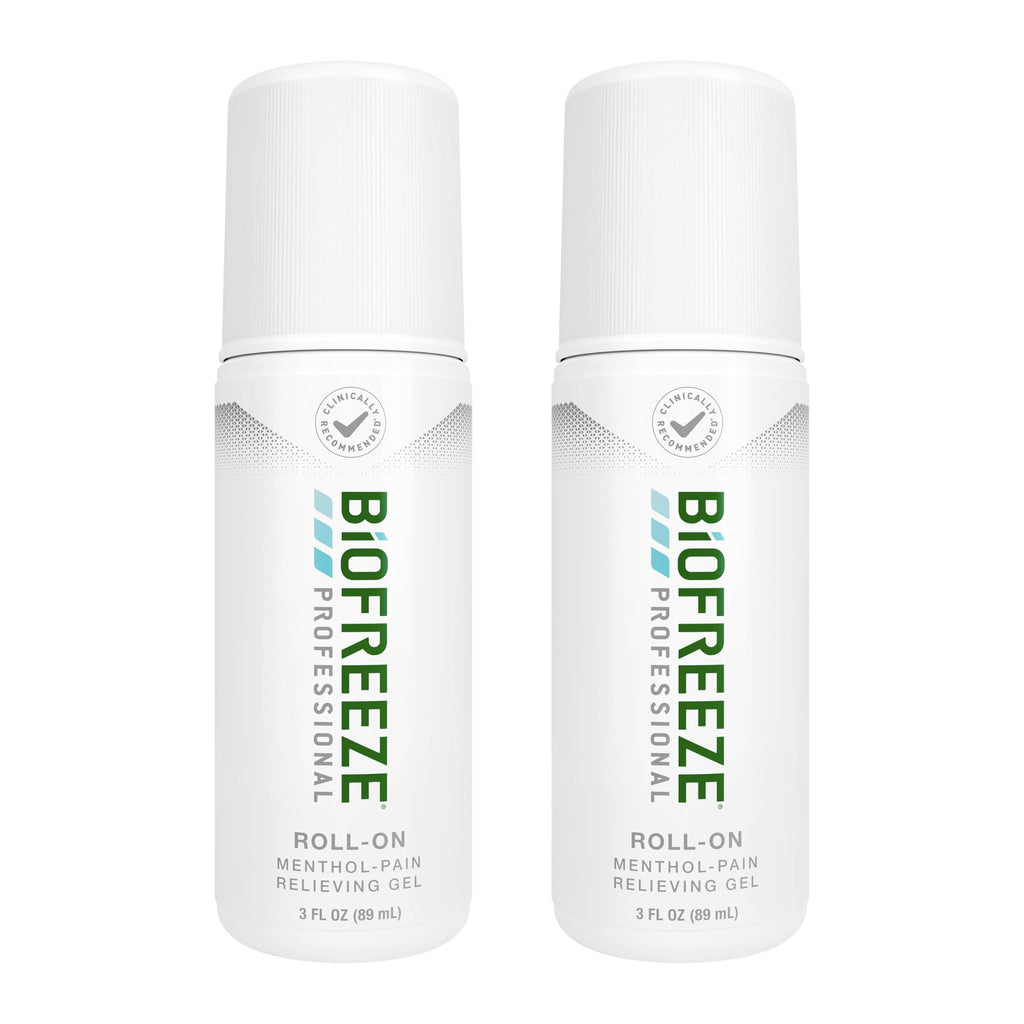 Biofreeze Professional Pain Relief Roll On, Knee & Lower Back Pain Relief, Arthritis Pain Reliever, Neck Pain Relief, Cooling Joint Pain Relief, Roll-On Menthol Gel 3 Fl Oz (Pack of 2) BiofreezeBuy Supplements Australia