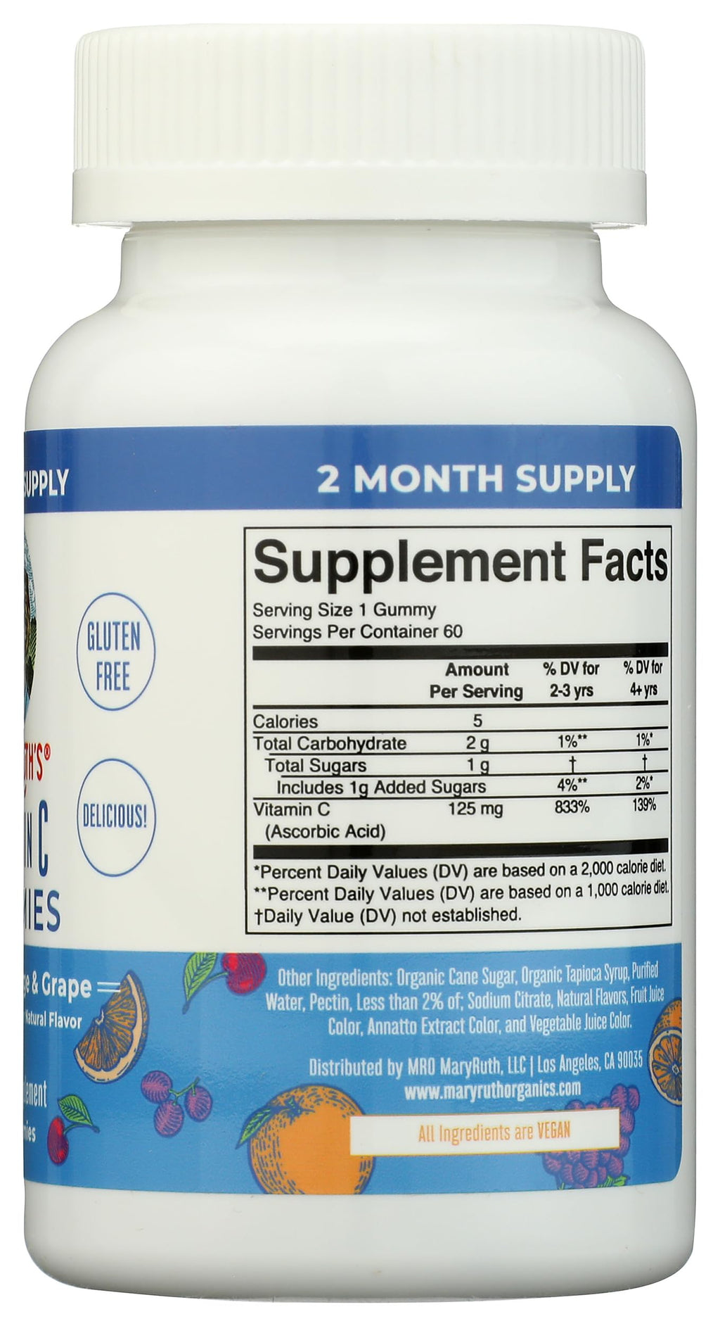 MaryRuth Organics Vitamin C Gummies | Supplement for Immune Support & Overall Health | Immune Support Supplement | Vitamin C for Adults & Kids | Vegan | Non-GMO | 60 Servings MARYRUTH'SBuy Supplements Australia