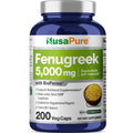 NusaPure Fenugreek Capsules, 50:1 Extract, 100 mg Equivalent to 5,000mg, 200 Veggie Caps, Non-GMO, Vegan NusaPureBuy Supplements Australia