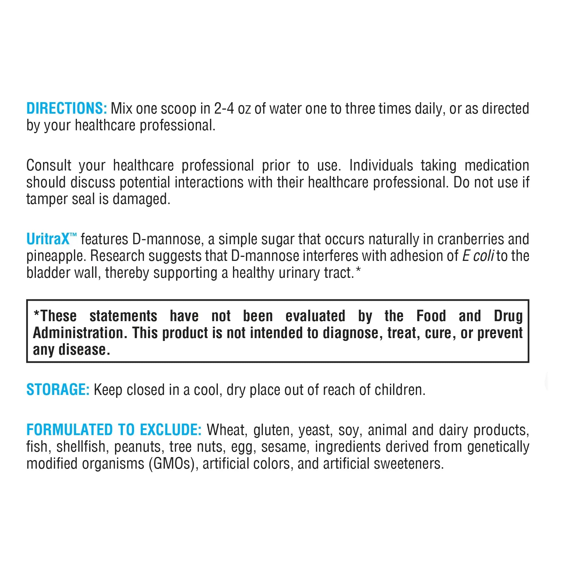 XYMOGEN UritraX - D Mannose Supplement for Urinary Tract and Bladder Health - D Mannose Powder - Health Supplements - Vegan, Gluten Free + Non GMO (1.66 oz) XYMOGENBuy Supplements Australia