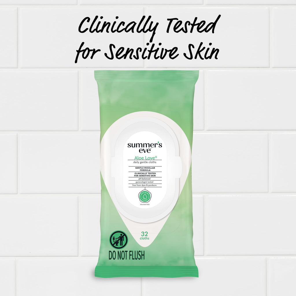 Summer's Eve Aloe Love Gentle Daily Feminine Wipes, Removes Odor, pH balanced, 32 Count, 12 Pack Summer's EveBuy Supplements Australia