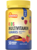 Sundance Kids Multivitamin Gummies | with Vitamins D3, C, B12, and Zinc | 50 Count | Mixed Berry Flavor | Sundance