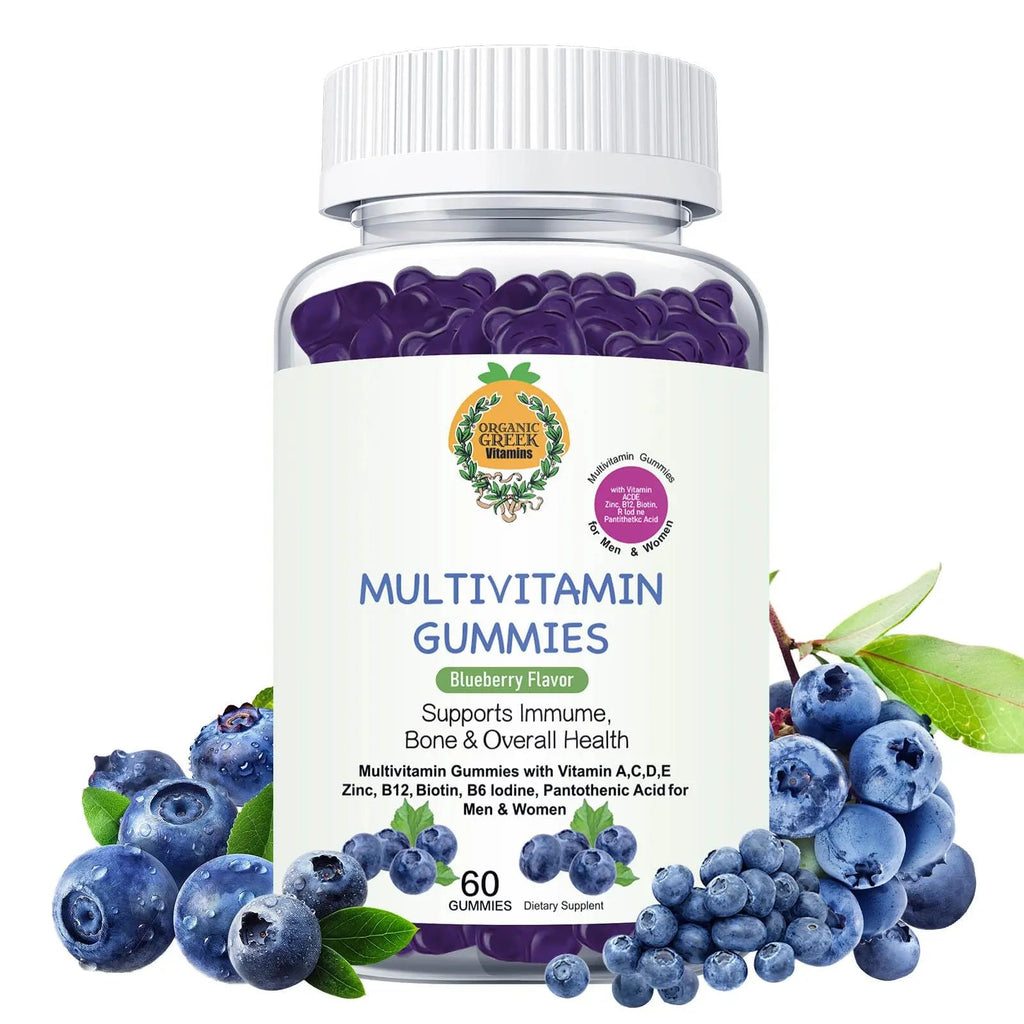 Organic Greek® Multivitamin Gummies with Vitamin A, C, D, E, Zinc, B12, Biotin, B6, Iodine, Pantothenic Acid for Men & Women Organic GreekBuy Supplements Australia