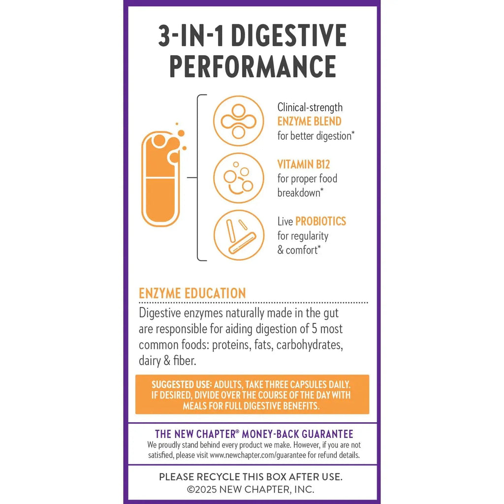 New Chapter All-Flora Enzyme Complex with Probiotics Relieves Bloating & Gas - Clinical-Strength Digestive Enzymes + Ultra-Concentrated Probiotics + Fermented Vitamin B12, 90 Vegan Capsules New ChapterBuy Supplements Australia