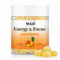 Energy & Focus Gummies | 100mg Natural Caffeine + L-Theanine + Vitamin B6 & B12 + CoQ10 | Nootropic Cognitive Brain Performance Supplement | No Crash or Jitters MAZIBuy Supplements Australia