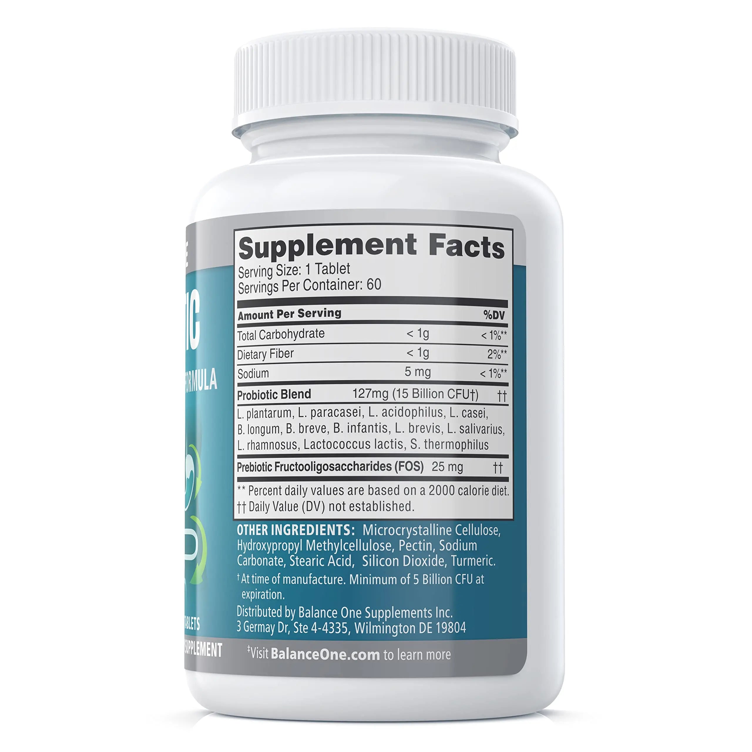 Balance ONE Time Release Probiotic – 15 Billion CFU – 12 Strains Including L. Plantarum – 15x More Survival Than Capsules – Bloating & Gas Relief – Gut & Digestive Health for Women & Men – 60 Tablets Balance ONEBuy Supplements Australia