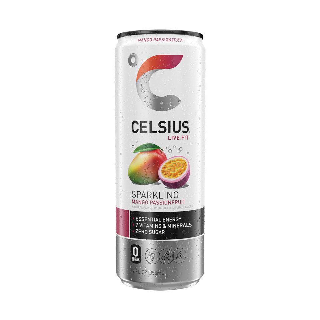 CELSIUS Sparkling Mango Passionfruit, Functional Essential Energy Drink 12 Fl Oz CELSIUSBuy Supplements Australia