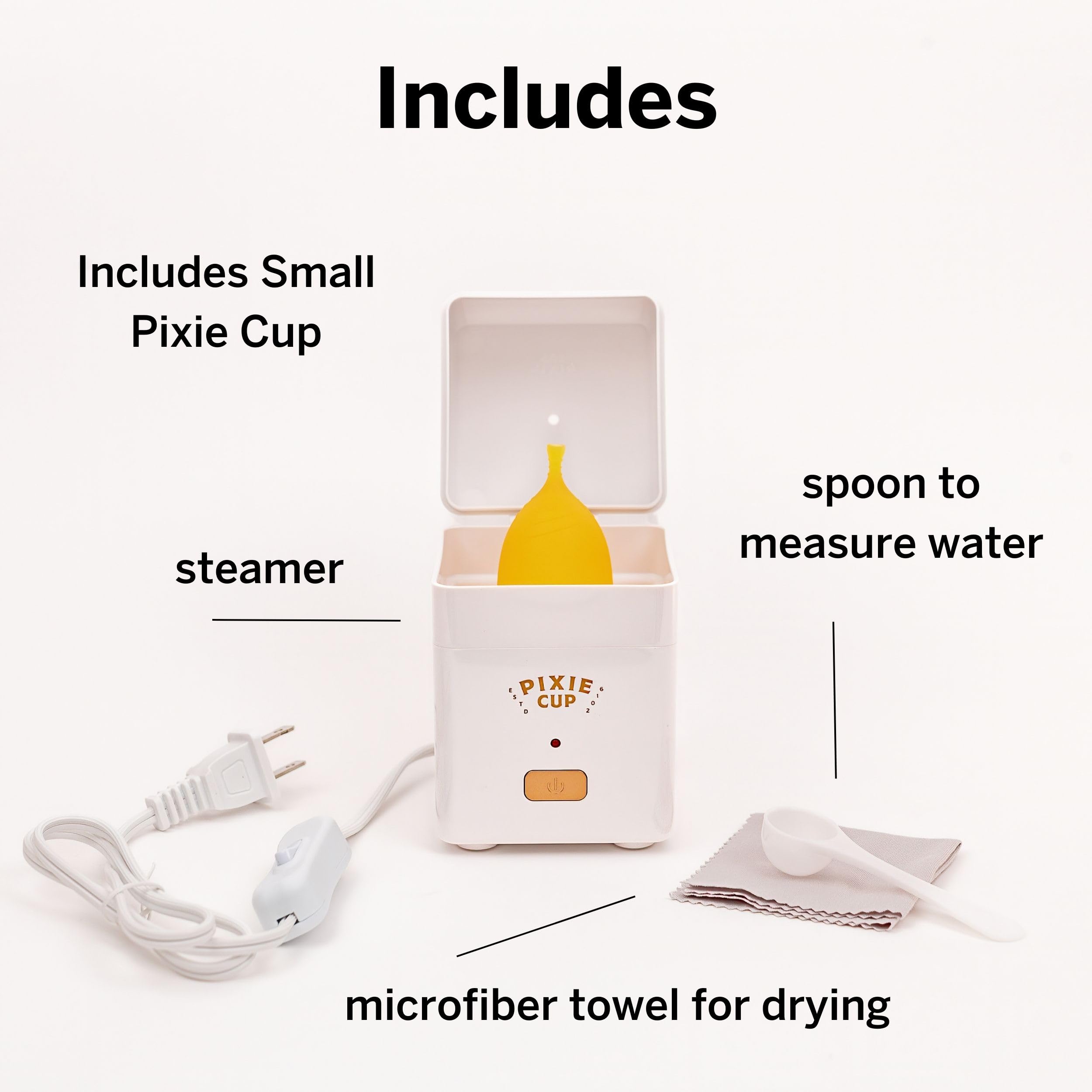 Pixie Menstrual Cup Steamer Sterilizer with A Small Period Cup - Ranked 1 for Most Comfortable Reusable Pixie CupBuy Supplements Australia