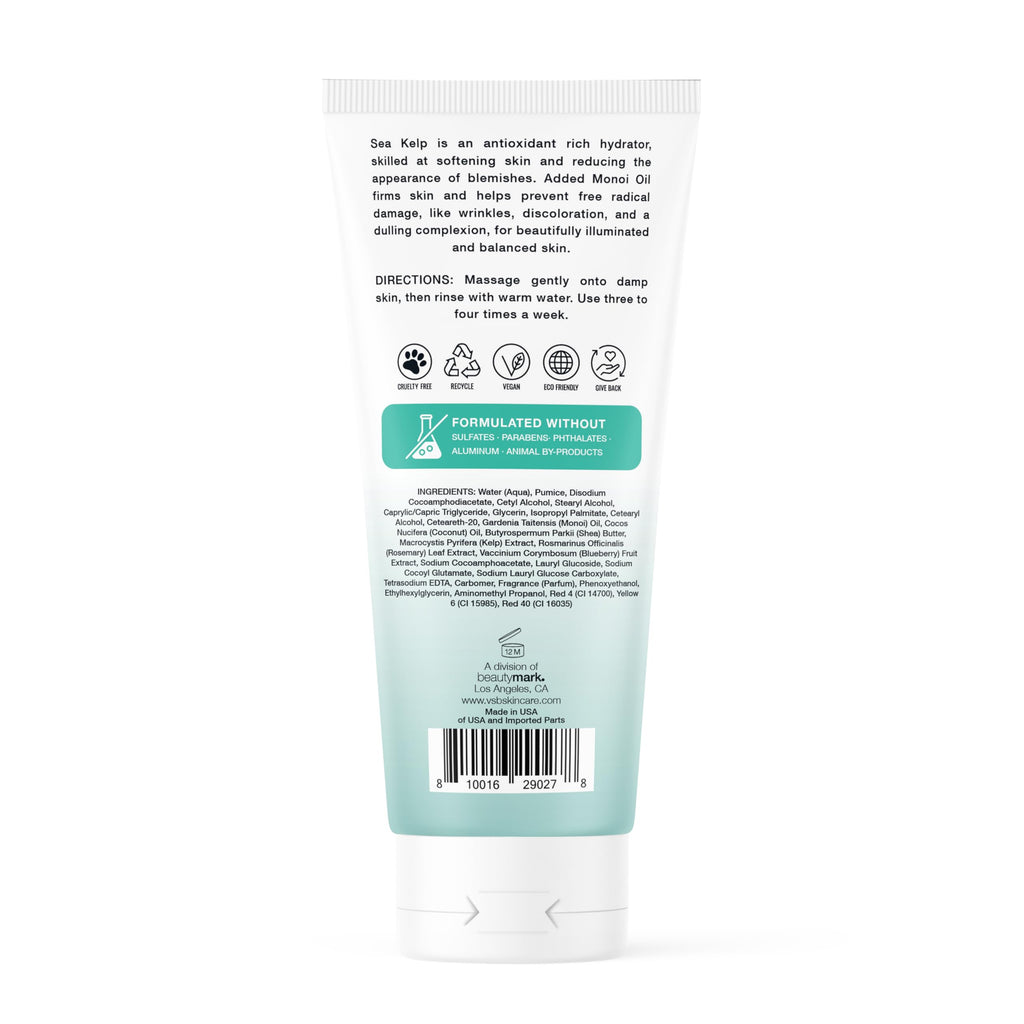 Exfoliating Face Scrub with Monoi Oil & Sea Kelp – Clarifying & Firming Facial Exfoliator with Natural Pumice – Vegan, Paraben-Free, 5.1 fl oz VITAMINS AND SEA BEAUTY buy supplements Au