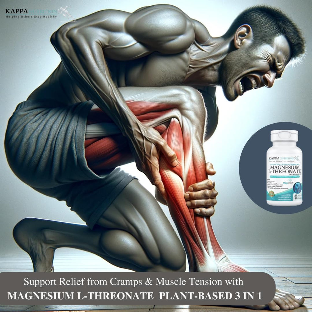 Kappa Nutrition Powered by Magbrain™ Magnesium L-Threonate Plant-Based, 420mg Elemental Magnesium (3 Capsules) from 2,253mg, 120 Vegan Capsules, Brain, Sleep & Muscle Support. KAPPA NUTRITIONBuy Supplements Australia