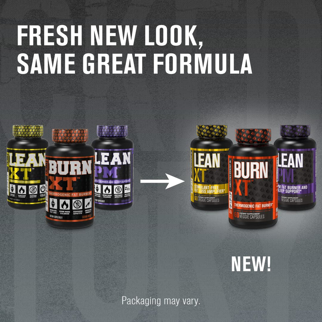 Burn-XT Thermogenic Fat Burner, Lean PM Nighttime Fat Burner & Sleep Aid Jacked FactoryBuy Supplements Australia