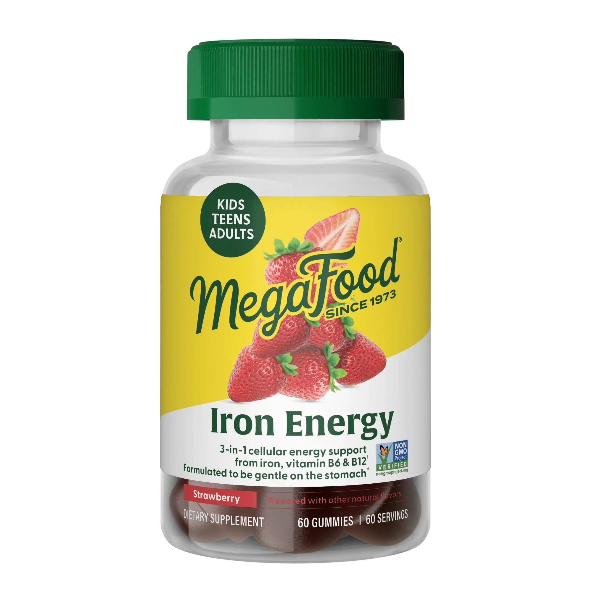 Megafood Iron Energy Gummies, Iron Supplement for Women, Men, Teens & Kids with Vitamin B12 & B6, Vitamins MegaFoodBuy Supplements Australia