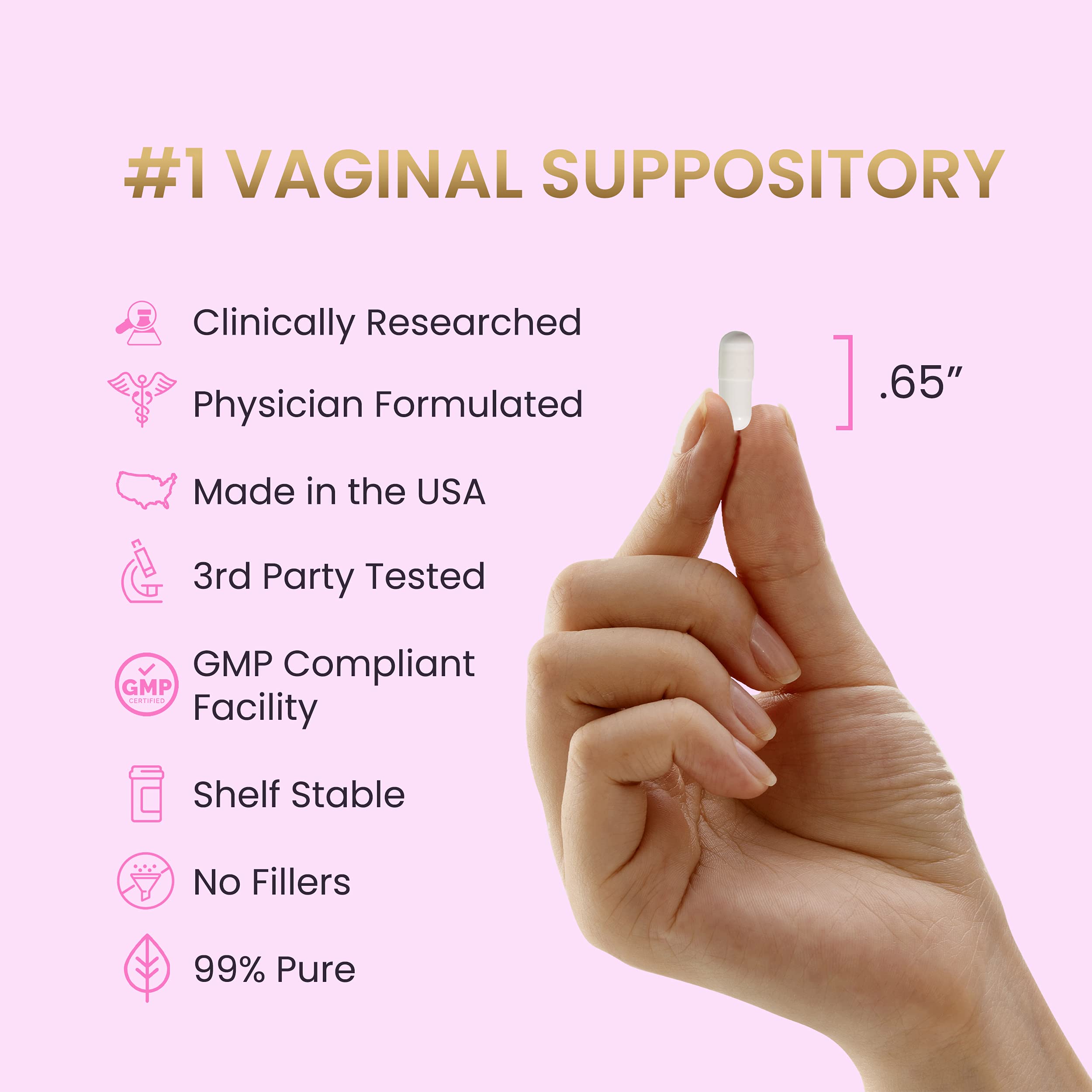 HPD Rx Fem-Rx Boric Acid Vaginal Suppositories for Women – Help Balance Vaginal pH, Eliminate Vaginal Odor – Dr Formulated Feminine Health Support – 30 Capsules Pack of 1 HPD RxBuy Supplements Australia