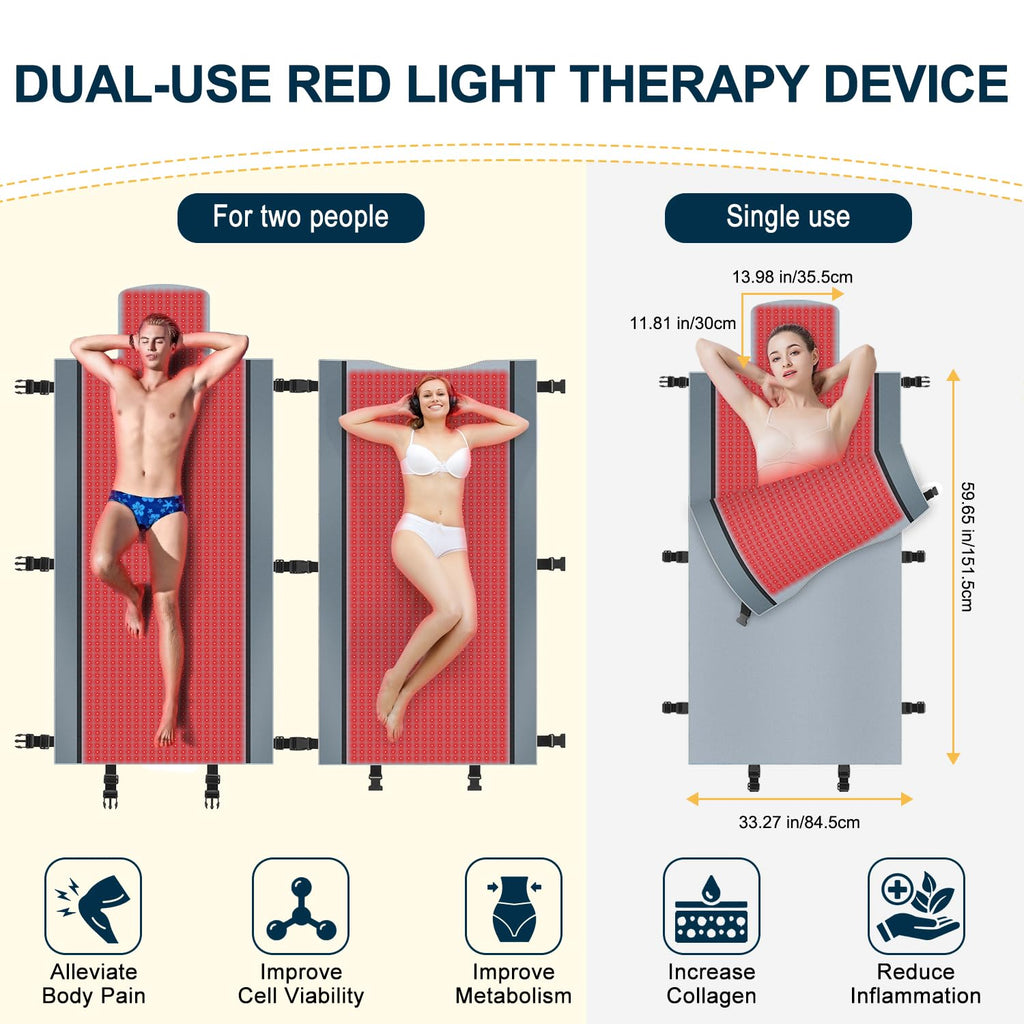 Red Light Therapy for Body - Full Body Red Light Therapy Mat, 71.0x33.30in, 2570Pcs 660nm KaoudtBuy Supplements Australia