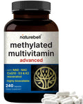 Methylated Multivitamin, 240 Capsules | Highly Bioavailable – 27 Advanced Nutrients – Vitamins A, C, D3, K2 + B Complex with Methylfolate, Methylcobalamin NatureBellBuy Supplements Australia
