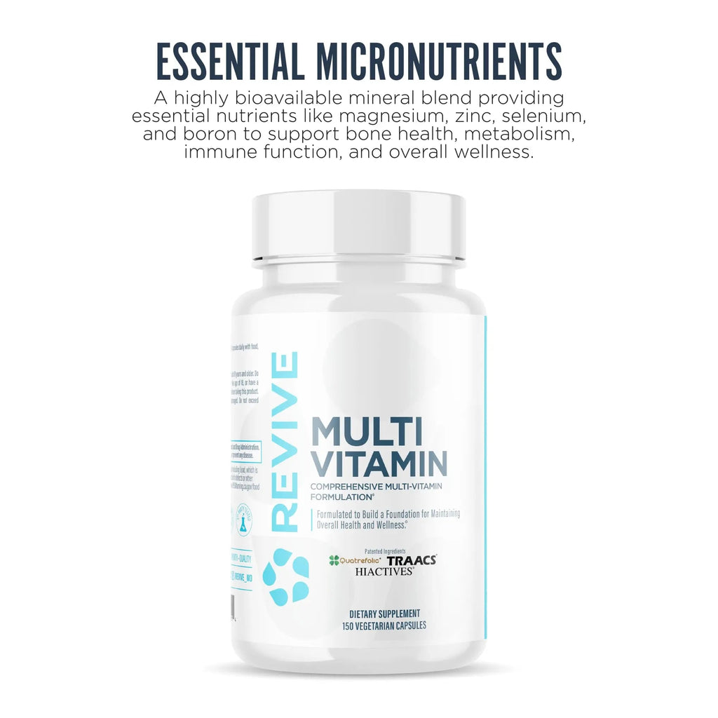 Revive MD Multi-Vitamin Supplement for Men & Women – Daily Multivitamin Supports Energy, Immunity & Overall Health with Essential Vitamins Revive