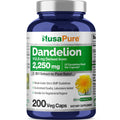 NusaPure Dandelion Root 20:1 Extract, 112.5 mg Equivalent to 2,250 mg 200 Veggie Capsules (Non-GMO, Vegan) NusaPureBuy Supplements Australia