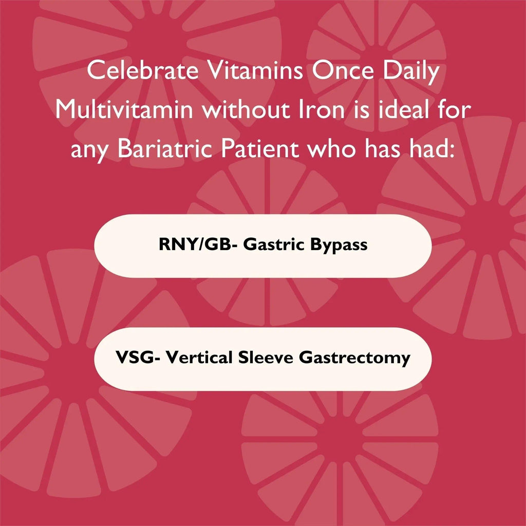 Celebrate Vitamins CelebrateONE, Iron Free - Once Daily Bariatric Multivitamin, Essential Vitamins & Minerals Celebrate Bariatric SupplementsBuy Supplements Australia