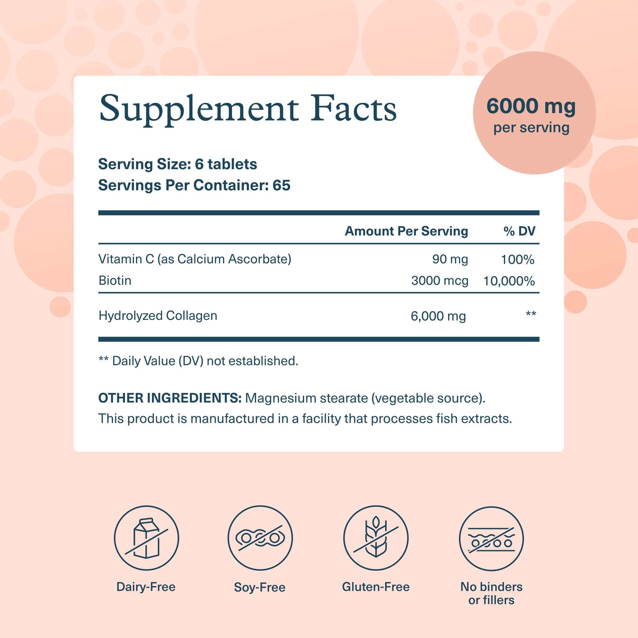 Youtheory Collagen + Biotin - Advanced Collagen Supplement - with Hydrolyzed Peptides, Vitamin C & Vitamin B - Supports Hair Growth, Nail Health & Skin - 390 Tablets Youtheory buy supplements Au