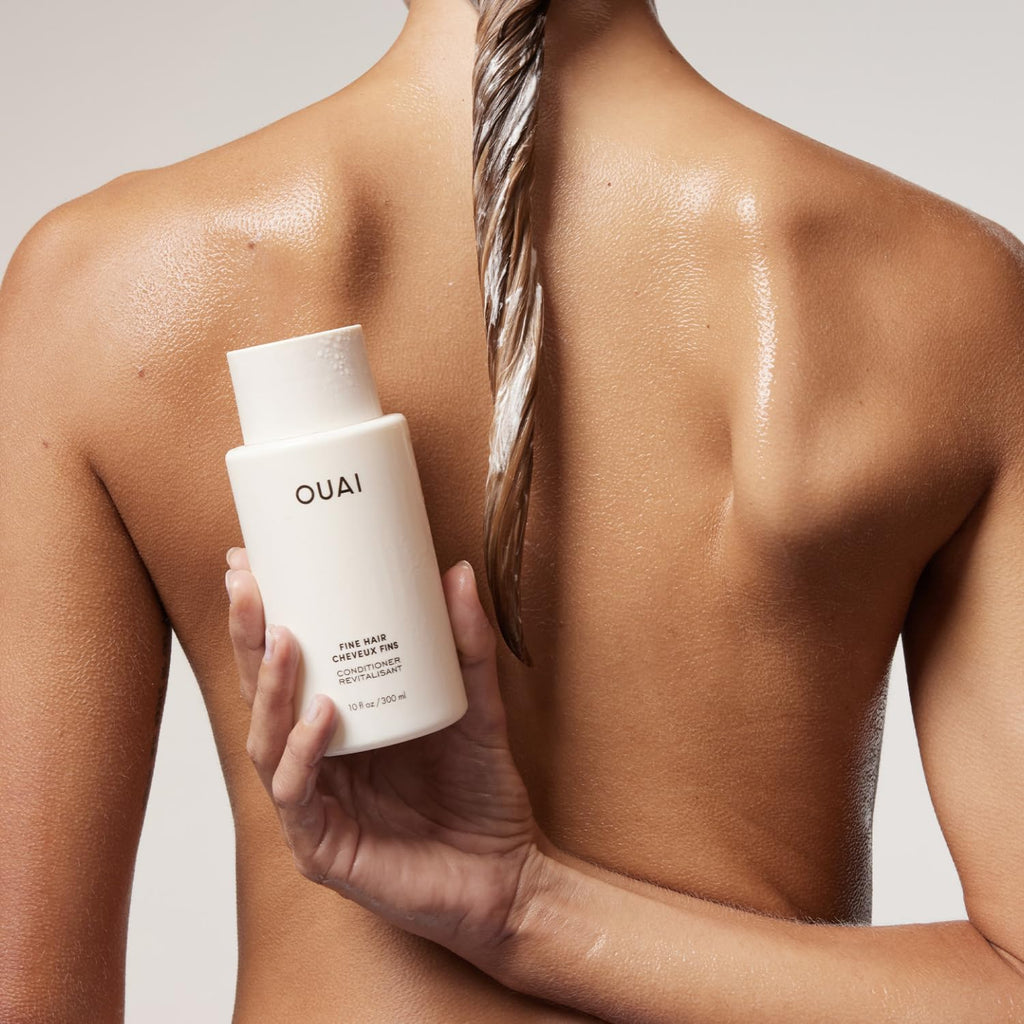OUAI Fine Hair Conditioner Travel Size - Volumizing Conditioner for Fine Hair with Keratin, Biotin & Chia Seed Oil - Adds Softness, Bounce & Volume - Free from Parabens, Sulfates & Phthalates (3 Oz) OUAIBuy Supplements Australia