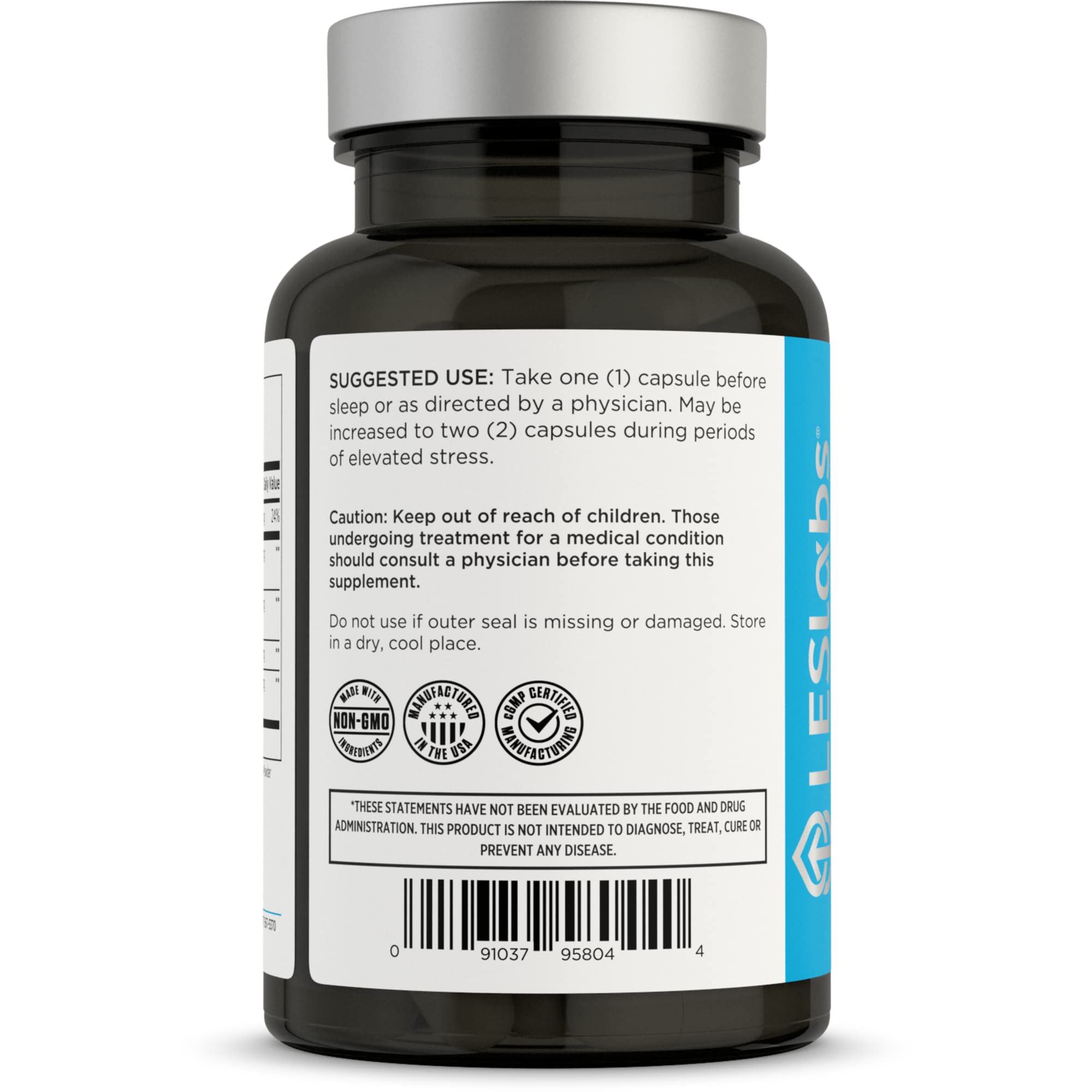 LES Labs Cortisol Health – Stress Relief, Balanced Cortisol Response, Relaxation & Deep Sleep – Phosphatidylserine, Magnesium, Magnolia Bark, Rhodiola Rosea & Ashwagandha – Non-GMO – 60 Capsules LES LabsBuy Supplements Australia