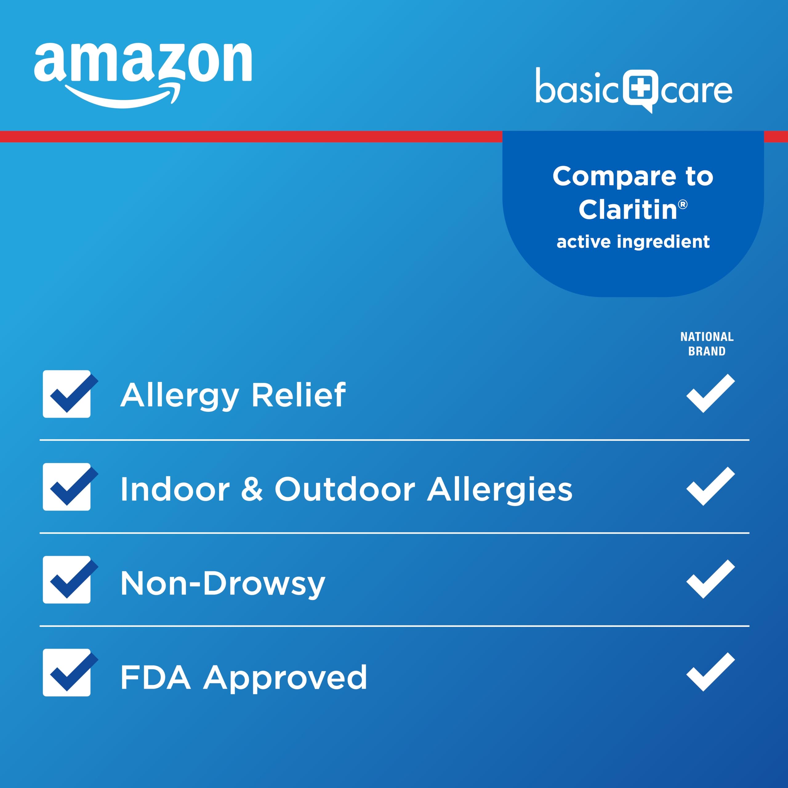 Amazon Basic Care Allergy Relief Loratadine Tablets 10 mg, 24-Hour Non-Drowsy Antihistamine for Runny Nose, Sneezing, Itchy Eyes, 300 Count Amazon Basic Care buy supplements Au