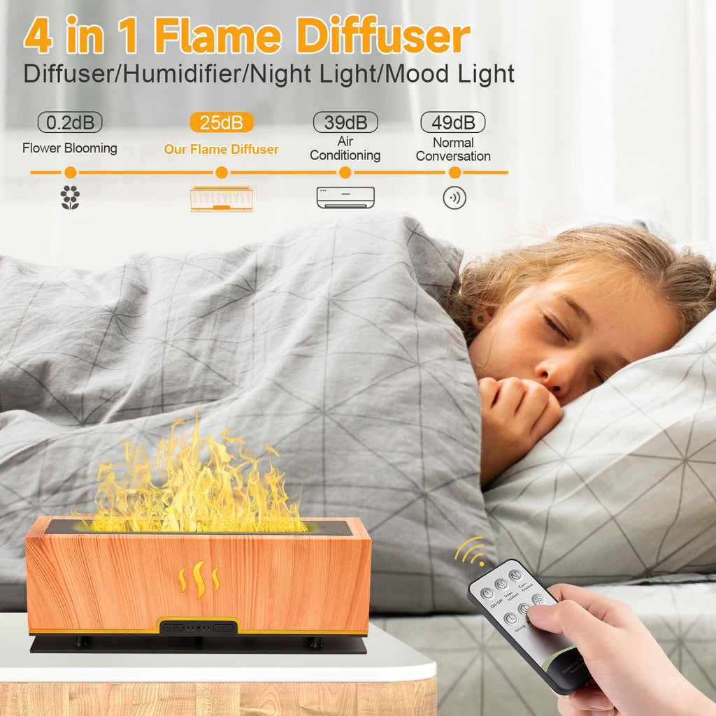WENPHONE Upgraded 7 Color Essential Oil Diffusers, Flame Air Aroma Diffuser Humidifier, 200ml WENPHONEBuy Supplements Australia