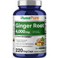 NusaPure Ginger Root Capsules 20:1 Extract, 200 mg Equivalent to 4,000mg per Veggie Caps | 220 Count | Non-GMO & Vegan NusaPureBuy Supplements Australia