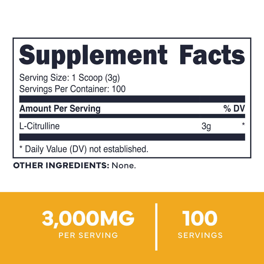 Type Zero L-Citrulline Base Powder, 3,000mg Per Serving - 100 Servings Type ZeroBuy Supplements Australia