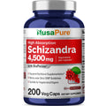 NusaPure Schizandra Berries 20:1 Extract, 225 mg Equivalent to 4500mg, 200 Vegan Capsules (Non-GMO, Bioperine) NusaPureBuy Supplements Australia