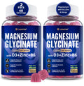Magnesium Glycinate 500mg/250mg for Adults Teens - Plus D3,B6 & Zinc - Magnesium Glycinate Gummies,High Absorption - Support for Relaxation,Brain,Bone & Immunity Health - Sugar Free - 120Cts LerinettiaBuy Supplements Australia